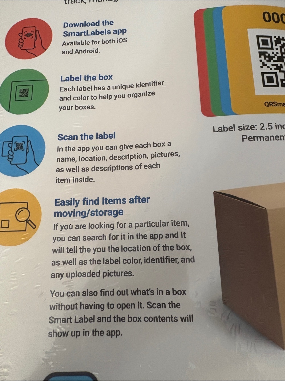 SmartLabels QR Inventory Tracking Labels 48CT - Retails $19.99 on Amazon - Picture 3 of 6
